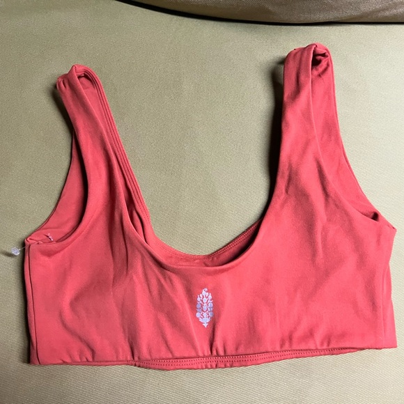 NEW FP Movement by Free People Softest Soft Scoop Bralette Orange Rust Size SM - Picture 2 of 3